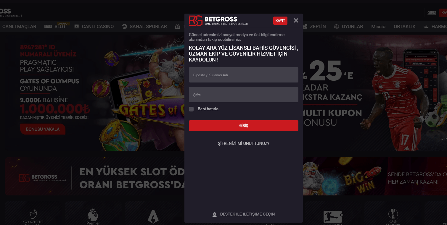 betgross giriş
